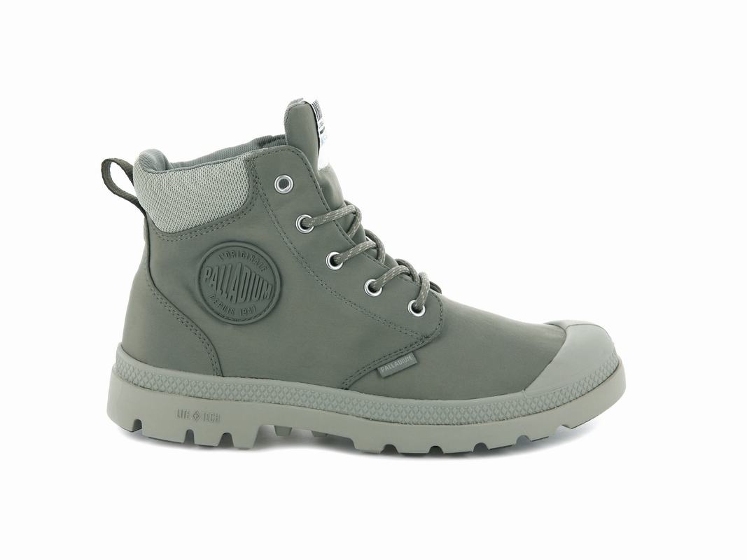 Palladium Pampa Lite + Cuff Wp Men's Waterproof Boots Green (ADGU90325)